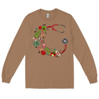 Toasted Coconut custom name christmas stethoscope Long Sleeve Tee - MaliasSmallBusiness