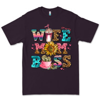 Plum wife mom boss Premium Tee - AdoDesignShop
