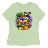 Matcha halloween school bus Ladies Tee - AdoDesignShop