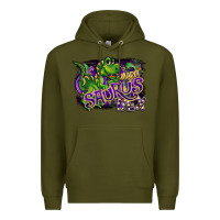 Army Green mardi saurus rex Premium Hoodie - CowGirlArtShop