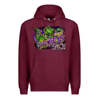 Burgundy mardi saurus rex Premium Hoodie - CowGirlArtShop