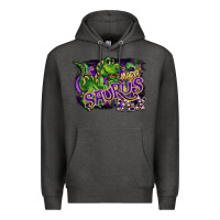 Charcoal Heather mardi saurus rex Premium Hoodie - CowGirlArtShop