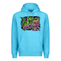 Ocean Blue mardi saurus rex Premium Hoodie - CowGirlArtShop
