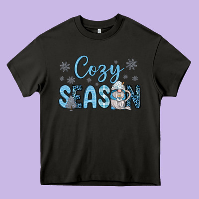 Cozy Season Gnome Coffee Heavy Core Tee Designed By Jahusdesignshop