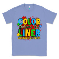 Colony Blue color outside the liner autism awareness Classic Tee - JahusDesignShop