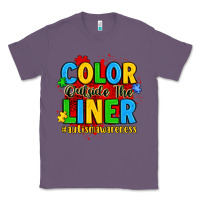 Lavender color outside the liner autism awareness Classic Tee - JahusDesignShop