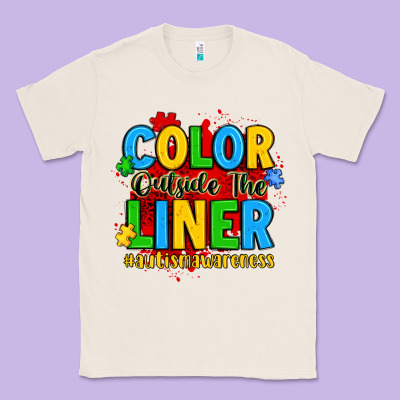 Color Outside The Liner Autism Awareness Classic Tee Designed By Jahusdesignshop
