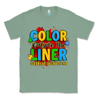 Sage color outside the liner autism awareness Classic Tee - JahusDesignShop