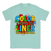 Seafoam color outside the liner autism awareness Classic Tee - JahusDesignShop