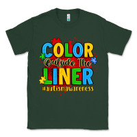 Sports Green color outside the liner autism awareness Classic Tee - JahusDesignShop