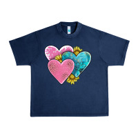 Navy hearts Urban Heavy Tee - AdoDesignShop