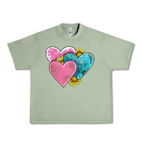 Oil Green hearts Urban Heavy Tee - AdoDesignShop