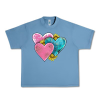 Pebble Blue hearts Urban Heavy Tee - AdoDesignShop
