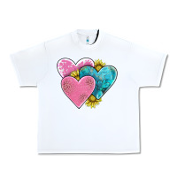 White hearts Urban Heavy Tee - AdoDesignShop