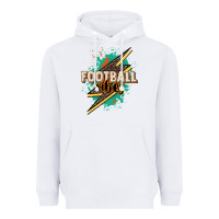 White Football Vibes Heavyweight Hoodie - HowdyJamesFarm