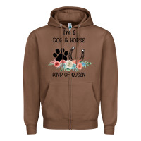 Chestnut I'm A Dog & Horse Kind Of Queen Pet Lover Owner Zipper Hoodie - Bettercallsaul