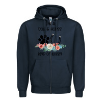 Navy I'm A Dog & Horse Kind Of Queen Pet Lover Owner Zipper Hoodie - Bettercallsaul