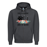 Smoke I'm A Dog & Horse Kind Of Queen Pet Lover Owner Zipper Hoodie - Bettercallsaul