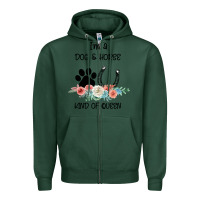 Sports Green I'm A Dog & Horse Kind Of Queen Pet Lover Owner Zipper Hoodie - Bettercallsaul