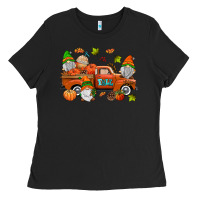 Black fall gnomes truck Ladies Tee - AdoDesignShop