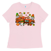 Bubblegum Pink fall gnomes truck Ladies Tee - AdoDesignShop