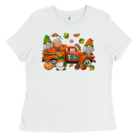 White fall gnomes truck Ladies Tee - AdoDesignShop