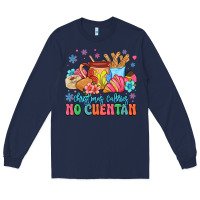 Navy christmas calories no cuentan mexican Long Sleeve Tee - MaliasSmallBusiness