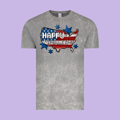 Happy Memorial Day Usa Vintage Tee Designed By Maliassmallbusiness