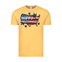 Vintage Mustard happy memorial day usa Vintage Tee - MaliasSmallBusiness