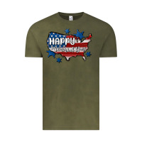 Vintage Olive happy memorial day usa Vintage Tee - MaliasSmallBusiness