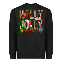 Black holly jolly teacher Heavyweight Sweatshirt - NancyCooperArtShop