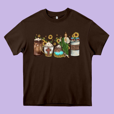 San Judas Coffee Heavy Core Tee Designed By Jahusdesignshop