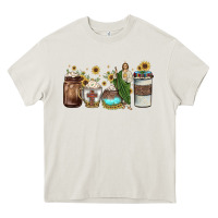Cream san judas coffee Heavy Core Tee - JahusDesignShop