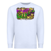 White mardi gras Premium Sweatshirt - CowGirlArtShop