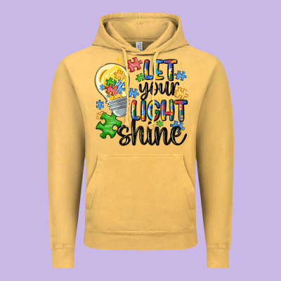 Let Your Light Shine Vintage Hoodie Designed By Maliassmallbusiness