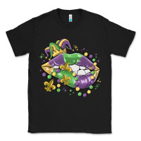 Black mardi gras lips Classic Tee - MaliasSmallBusiness