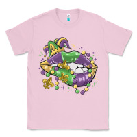 Bubblegum Pink mardi gras lips Classic Tee - MaliasSmallBusiness
