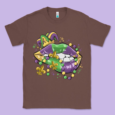 Mardi Gras Lips Classic Tee Designed By Maliassmallbusiness