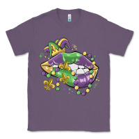 Lavender mardi gras lips Classic Tee - MaliasSmallBusiness