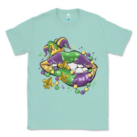 Seafoam mardi gras lips Classic Tee - MaliasSmallBusiness
