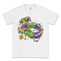 White mardi gras lips Classic Tee - MaliasSmallBusiness