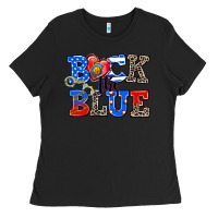 Black back the blue Ladies Tee - AdoDesignShop