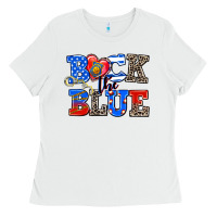 White back the blue Ladies Tee - AdoDesignShop