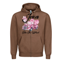 Chestnut Leopard Floral Pink Car Jesus Take The Wheel Zipper Hoodie - Bettercallsaul