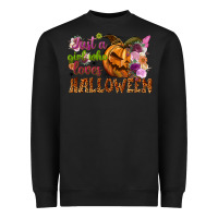 Black just a girl who loves halloween Heavyweight Sweatshirt - NancyCooperArtShop