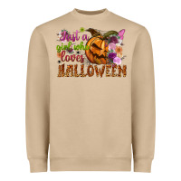Mushroom just a girl who loves halloween Heavyweight Sweatshirt - NancyCooperArtShop