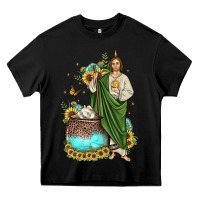 Black san judas coffee cup sunflower Heavy Core Tee - JahusDesignShop