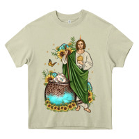 Mossy san judas coffee cup sunflower Heavy Core Tee - JahusDesignShop