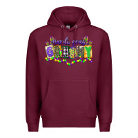 Burgundy mardi gras grammy Premium Hoodie - CowGirlArtShop