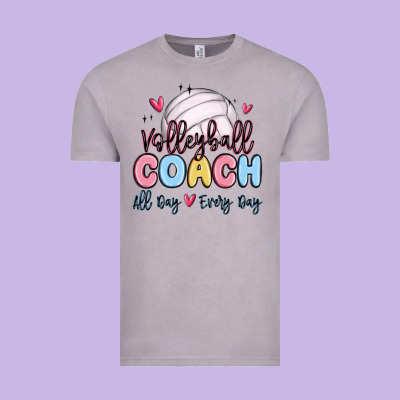 Volleyball Coach All Day Every Day Vintage Tee Designed By Maliassmallbusiness